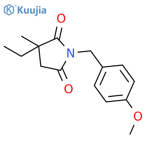 2,5-Pyrrolidinedione, 3-ethyl-1-[(4-methoxyphenyl)methyl]-3-methyl-, (3S)- structure