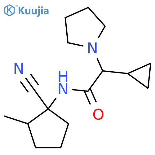 N-(1-Cyano-2-methylcyclopentyl)-2-cyclopropyl-2-pyrrolidin-1-ylacetamide structure