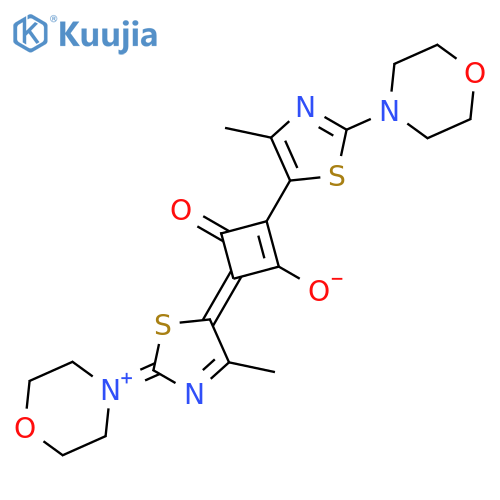 Cyclobutenediylium,1,3-dihydroxy-2,4-bis[4-methyl-2-(4-morpholinyl)-5-thiazolyl]-, bis(inner salt)(9CI) structure