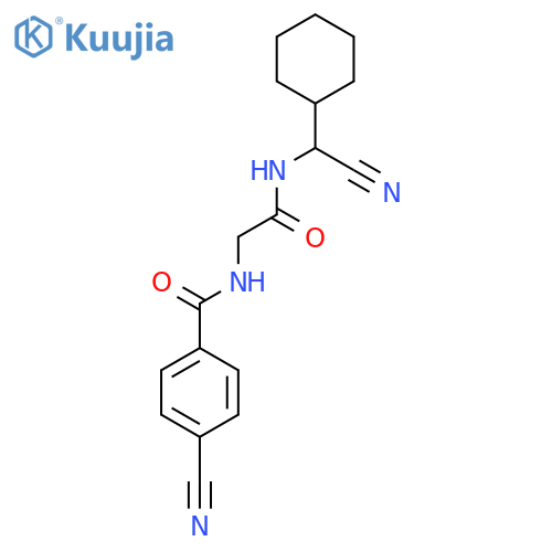 4-Cyano-N-[2-[(cyanocyclohexylmethyl)amino]-2-oxoethyl]benzamide structure