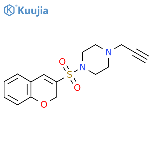 1-(2H-1-Benzopyran-3-ylsulfonyl)-4-(2-propyn-1-yl)piperazine structure