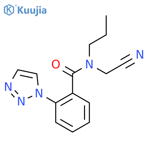 N-(Cyanomethyl)-N-propyl-2-(1H-1,2,3-triazol-1-yl)benzamide structure
