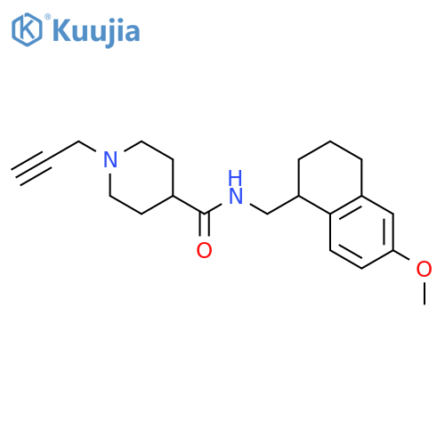 1-(2-Propyn-1-yl)-N-[(1,2,3,4-tetrahydro-6-methoxy-1-naphthalenyl)methyl]-4-piperidinecarboxamide structure