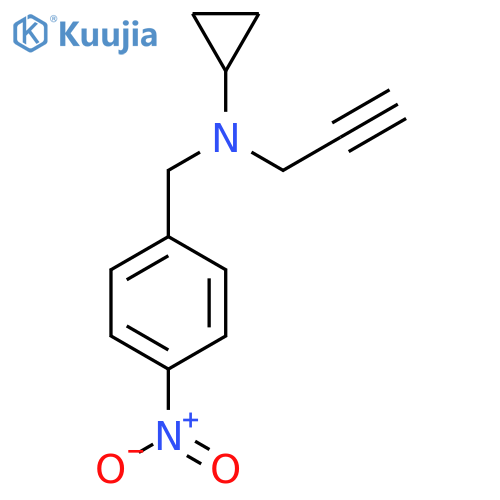 N-[(4-Nitrophenyl)methyl]-N-prop-2-ynylcyclopropanamine structure