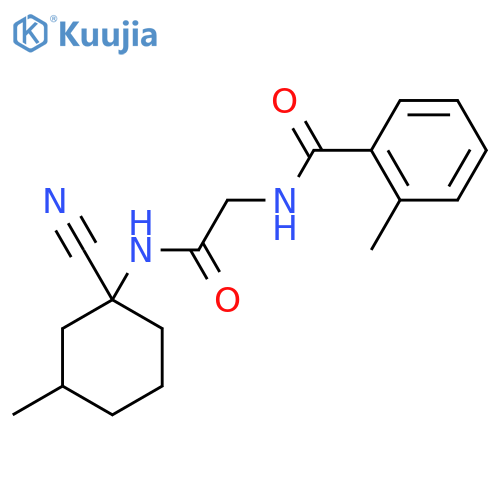 N-[2-[(1-Cyano-3-methylcyclohexyl)amino]-2-oxoethyl]-2-methylbenzamide structure