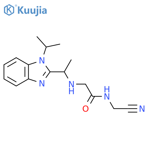 N-(Cyanomethyl)-2-[[1-[1-(1-methylethyl)-1H-benzimidazol-2-yl]ethyl]amino]acetamide structure