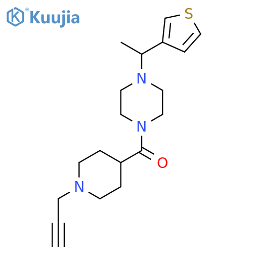 [1-(2-Propyn-1-yl)-4-piperidinyl][4-[1-(3-thienyl)ethyl]-1-piperazinyl]methanone structure