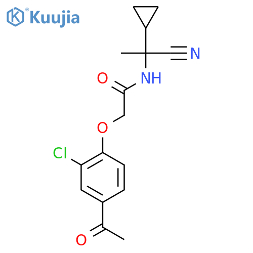 2-(4-Acetyl-2-chlorophenoxy)-N-(1-cyano-1-cyclopropylethyl)acetamide structure