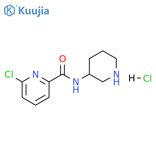 6-chloro-N-(piperidin-3-yl)pyridine-2-carboxamide hydrochloride structure