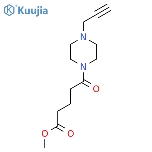 Methyl 5-oxo-5-(4-prop-2-ynylpiperazin-1-yl)pentanoate structure