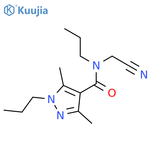 N-(Cyanomethyl)-3,5-dimethyl-N,1-dipropyl-1H-pyrazole-4-carboxamide structure