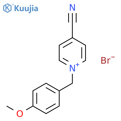 4-Cyano-1-[(4-methoxyphenyl)methyl]pyridin-1-ium bromide structure