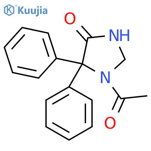 1-Acetyl-5,5-diphenylimidazolidin-4-one structure