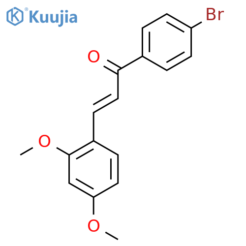 (2E)-1-(4-bromophenyl)-3-(2,4-dimethoxyphenyl)prop-2-en-1-one structure