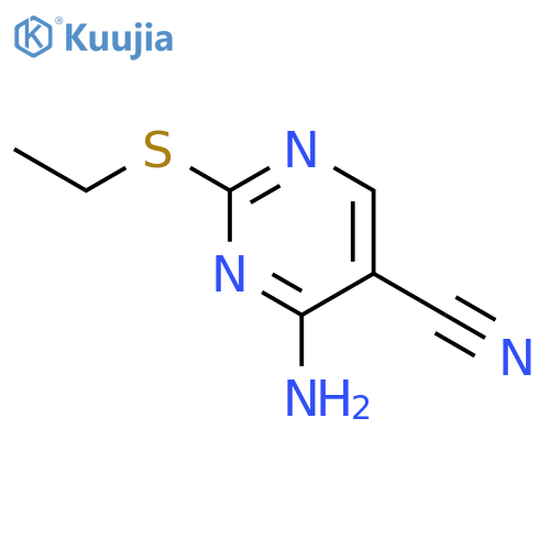 4-Amino-2-(ethylthio)-5-pyrimidinecarbonitrile structure