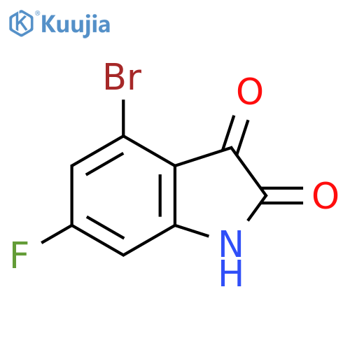 4-bromo-6-fluoro-2,3-dihydro-1H-indole-2,3-dione structure