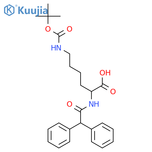 DL-Lysine, N6-[(1,1-dimethylethoxy)carbonyl]-N2-(diphenylacetyl)- structure