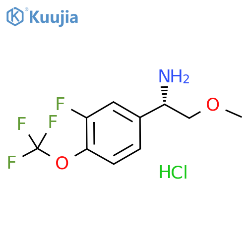 (S)-1-(3-Fluoro-4-(trifluoromethoxy)phenyl)-2-methoxyethan-1-amine hydrochloride structure