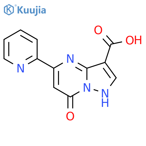 7-Hydroxy-5-(pyridin-2-yl)pyrazolo[1,5-a]pyrimidine-3-carboxylic acid structure