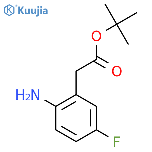 Tert-butyl 2-(2-amino-5-fluorophenyl)acetate structure