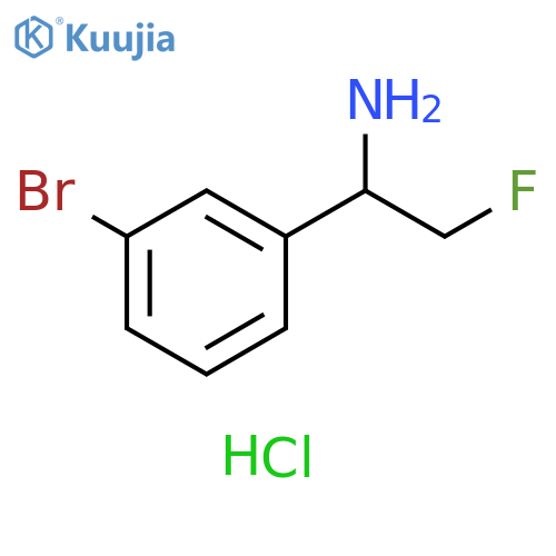 1-(3-bromophenyl)-2-fluoroethan-1-amine hydrochloride structure