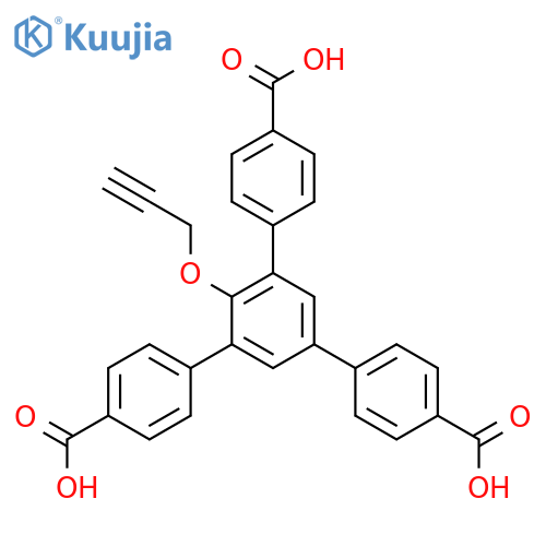 4-[3,5-Bis(4-carboxyphenyl)-4-prop-2-ynoxyphenyl]benzoic acid structure