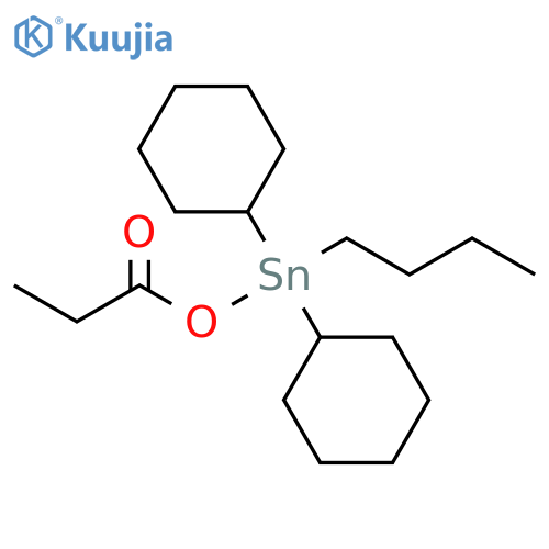 Stannane, butyldicyclohexyl(1-oxopropoxy)- structure