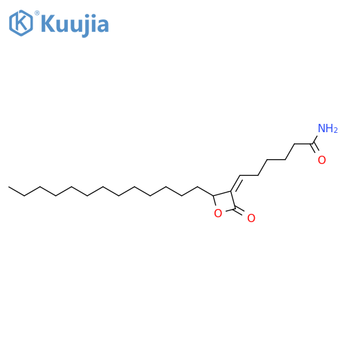 6Z-(2-oxo-4-tridecyl-3-oxetanylidene),hexanamide structure