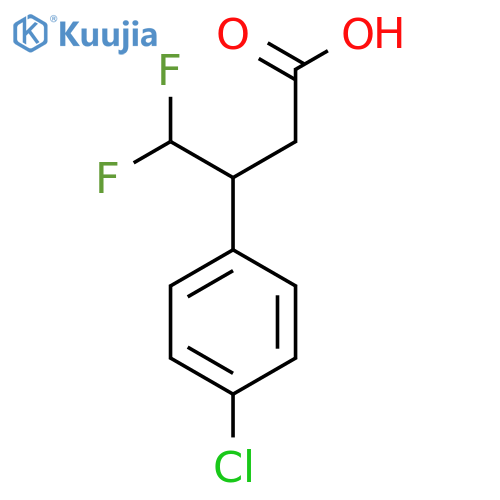 3-(4-chlorophenyl)-4,4-difluorobutanoic acid structure