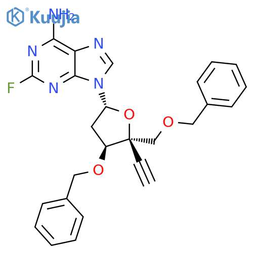 Adenosine, 2'-deoxy-4'-C-ethynyl-2-fluoro-3',5'-bis-O-(phenylmethyl)- structure