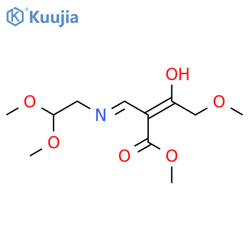methyl(Z)-2-(((2,2-dimethoxyethyl)amino)methylene)-4-methoxy-3-oxobutanoate structure