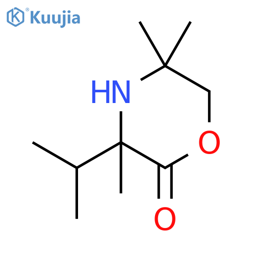 2-Morpholinone, 3,5,5-trimethyl-3-(1-methylethyl)- structure
