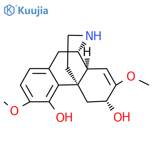 Morphinan-4,6-diol, 7,8-didehydro-3,7-dimethoxy-, (6α,9α,13α,14α)- structure