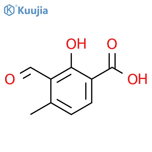 Benzoic acid, 3-formyl-2-hydroxy-4-methyl- structure
