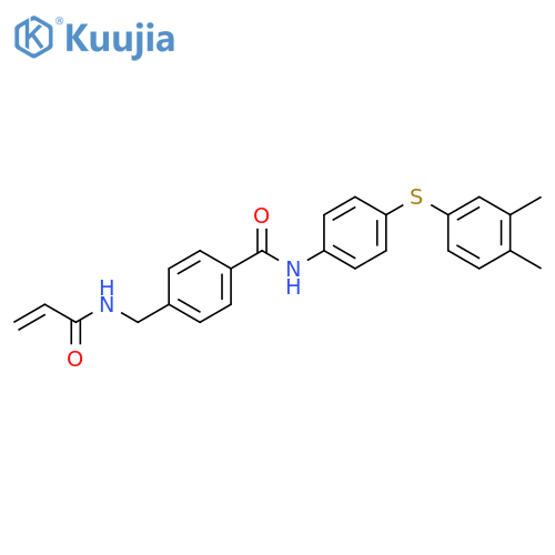 N-{4-[(3,4-dimethylphenyl)sulfanyl]phenyl}-4-[(prop-2-enamido)methyl]benzamide structure