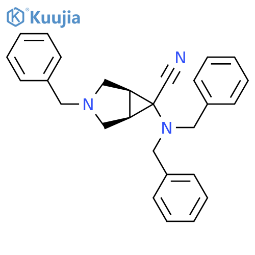1alpha,5alpha,6beta-3-Benzyl-6-dibenzylamino-3-aza-bicyclo[3.1.0]hexane-6-carbonitrile structure