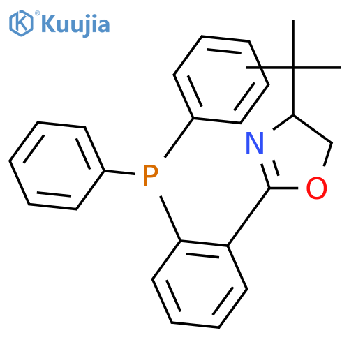 Oxazole,4-(1,1-dimethylethyl)-2-[2-(diphenylphosphino)phenyl]-4,5-dihydro-,(4R)- structure