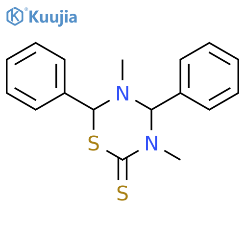 2H-1,3,5-Thiadiazine-2-thione,tetrahydro-3,5-dimethyl-4,6-diphenyl- structure