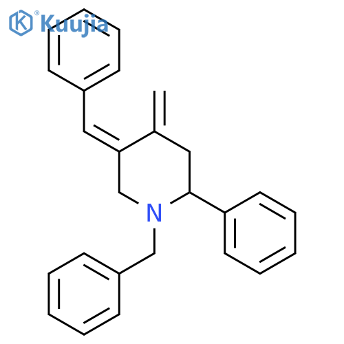 Piperidine, 4-methylene-2-phenyl-1-(phenylmethyl)-5-(phenylmethylene)-, (5Z)- structure