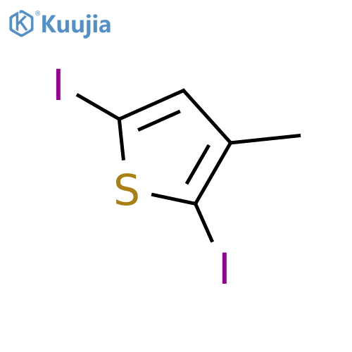 2,5-diiodo-3-methylthiophene structure