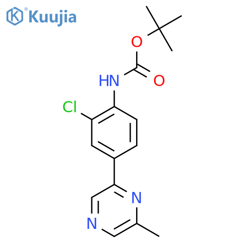 Tert-butyl (2-chloro-4-(6-methylpyrazin-2-yl)phenyl)carbamate structure