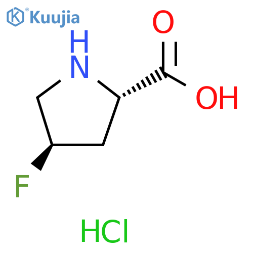 trans-4-fluoropyrrolidine-2-carboxylic acid;hydrochloride structure