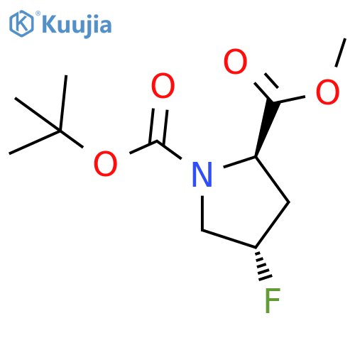 1-O-tert-butyl 2-O-methyl (2S,4R)-4-fluoropyrrolidine-1,2-dicarboxylate structure