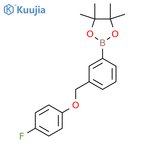 2-[3-[(4-Fluorophenoxy)methyl]phenyl]-4,4,5,5-tetramethyl-1,3,2-dioxaborolane structure