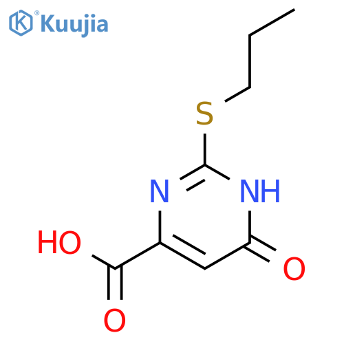 4-Pyrimidinecarboxylicacid, 1,6-dihydro-6-oxo-2-(propylthio)- structure