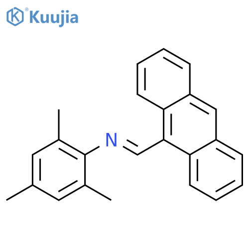 Benzenamine, N-(9-anthracenylmethylene)-2,4,6-trimethyl- structure