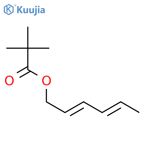 Propanoic acid,2,2-dimethyl-, 2,4-hexadien-1-yl ester structure