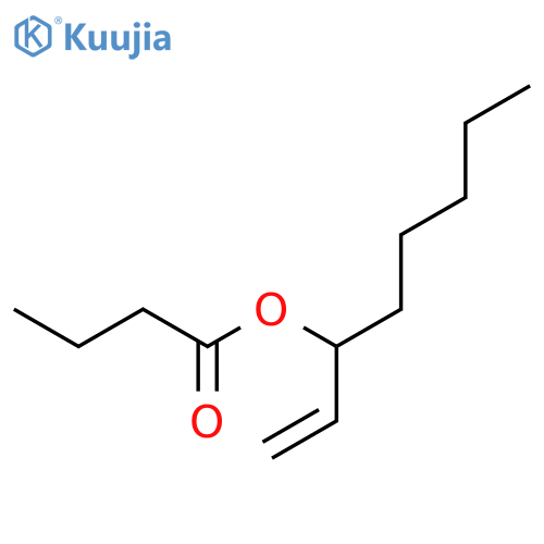 Butanoic acid,1-ethenylhexyl ester structure