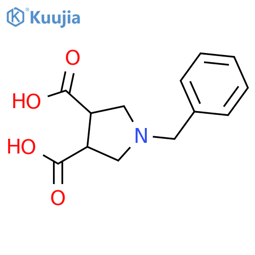 cis-1-Benzyl-3,4-pyrrolidinedicarboxylicacid structure