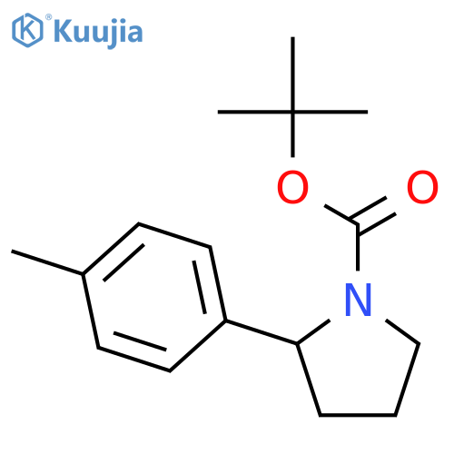 1-Pyrrolidinecarboxylic acid, 2-(4-methylphenyl)-, 1,1-dimethylethylester structure